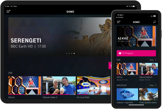 Aplikace MAGENTA TV | Sledujte televizi kdekoli - T-Mobile.cz